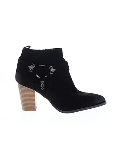 Pre-owned Qupid Ankle Boots In Black