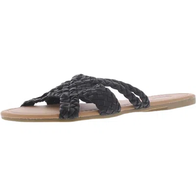 Qupid Archer Womens Slides Flat Sandals In Multi
