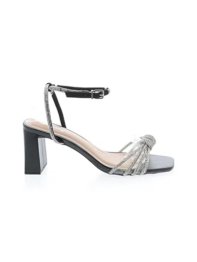 Pre-owned Qupid Sandals In Black