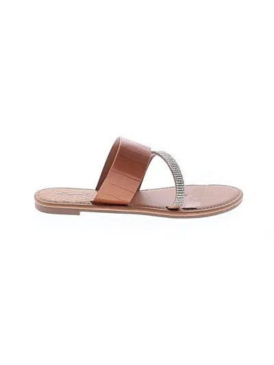 Pre-owned Qupid Sandals In Brown