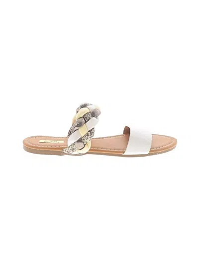 Pre-owned Qupid Sandals In White