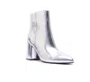 Qupid Women's Mod Heeled Booties In Silver In Multi