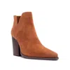 QUPID WOMEN'S FAUX SUEDE BOOTIE IN CAMEL