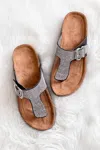 Qupid Women Sparkle Sandals In Silver In Silver