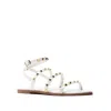 Qupid Women's Studded Strappy Sandals In White In White