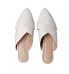 Qupid Women's Swirl Ballerina Mules In Bone In Sand