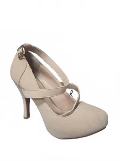 Qupid Women's Trench Heel In Nude In Gray