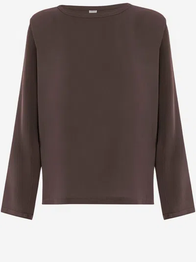 Q-wins Q Wins Silk Knit In Brown