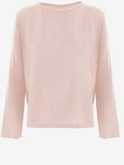 Q-wins Q Wins Silk Knit In Pink
