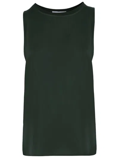 Q-wins Sleeveless Stretch Cotton Top In Black