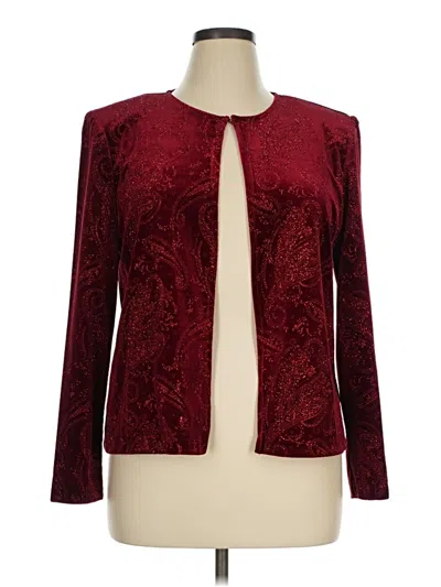 Pre-owned R&k Cardigan Sweater In Burgundy