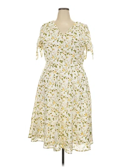 Pre-owned R&k Casual Dress In Ivory