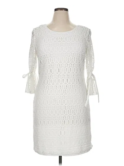 Pre-owned R&k Casual Dress In White