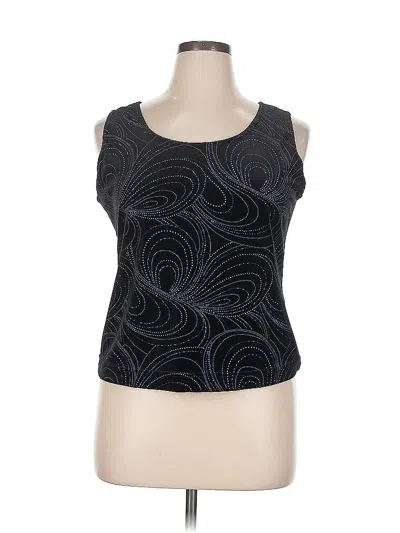 Pre-owned R&k Sleeveless Top Black Scoop Neck Tops
