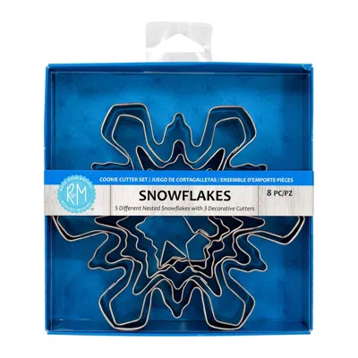 R & M International 8 Piece Snowflake Cookie Cutter Set In Blue