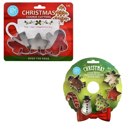 R & M International 9 Piece Christmas Cookie Cutter Set In Silver