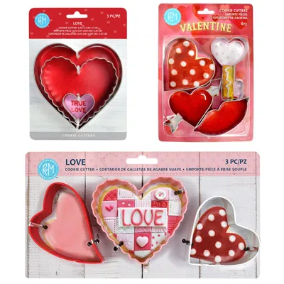 R & M International 9 Piece Love Cookie Cutter Set In Multi