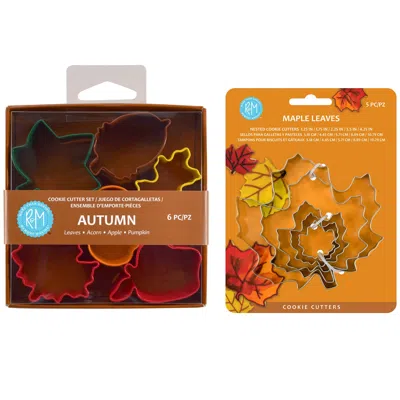 R & M International Assorted Fall Leaves Cookie Cutter Set, 11 Piece In Multi