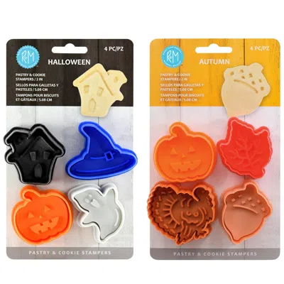 R & M International Autumn Halloween Pastry & Cookie Stamp Set In Multi