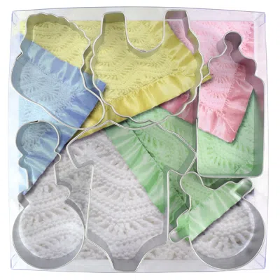 R & M International Baby 6 Piece Cookie Cutter Set In Silver