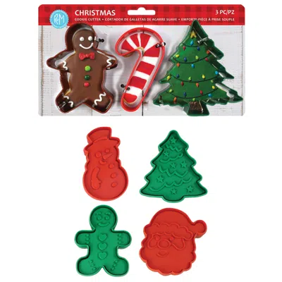 R & M International Christmas Cooke Cutter & Stamper Set In Multi