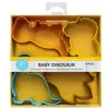 R & M International Color Dinosaur 4 Piece Cookie Cutter Set