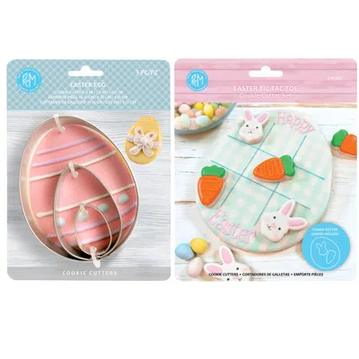 R & M International Egg & Easter Cookie Cutter Set, 6 Piece In Silver