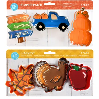 R & M International Fall And Thanksgiving Cookie Cutter Set, 6 Piece In Multi
