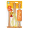 R & M International Festive Fall 3 Piece Mini Baking Set With Spatula, Rolling Pin, And Whisk In Orange