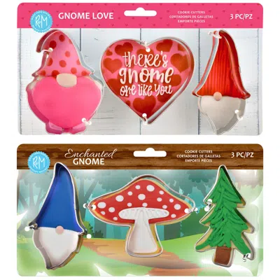 R & M International Gnome Cookie Cutter Set, 6 Piece In Silver