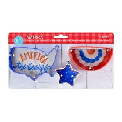 R&m International Llc America 3-pc. Cookie Cutters In Multi