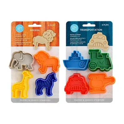 R&m International Llc Assorted 8-pc. Pastry Cookie Stamp Bundle In Multi