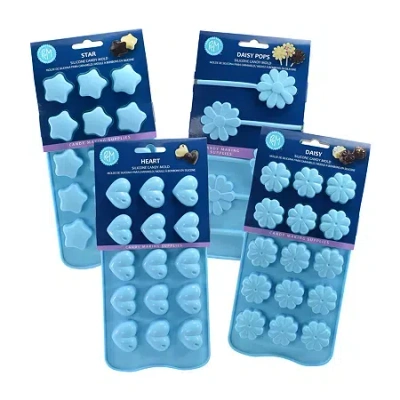 R&m International Llc Assorted Chocolate Mold 4-pc. Candy Making Bundle In Blue