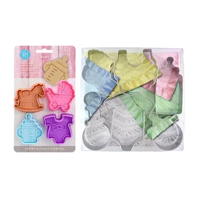 R&m International Llc Baby 10-pc. Cookie Cutter And Stamp Bundle In Multi