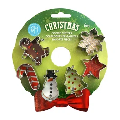 R&m International Llc Christmas Mini Wreath 6-pc. Cookie Cutters In Silver