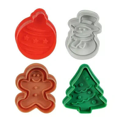 R&m International Llc Christmas Pastry & Cookie 4-pc. Stamper In Multi