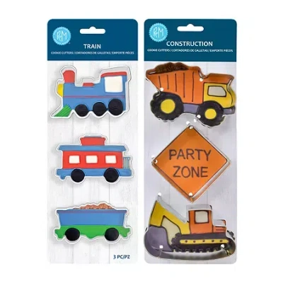 R&m International Llc Construction Train Cookie 6-pc. Cookie Cutter Bundle In Multi