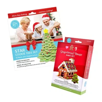 R&m International Llc Gingerbread House And Christmas Tree Cookie Bundle In Multi