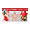 R&m International Llc Good Tidings 3-pc. Cookie Cutters In Silver
