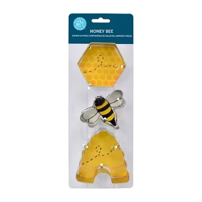 R&m International Llc Honey Bee 3-pc. Cookie Cutters In Silver