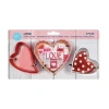 R&m International Llc Love 3-pc. Cookie Cutters In Multi
