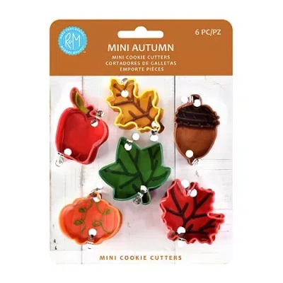 R&m International Llc Mini Autumn 6-pc. Cookie Cutters In Multi