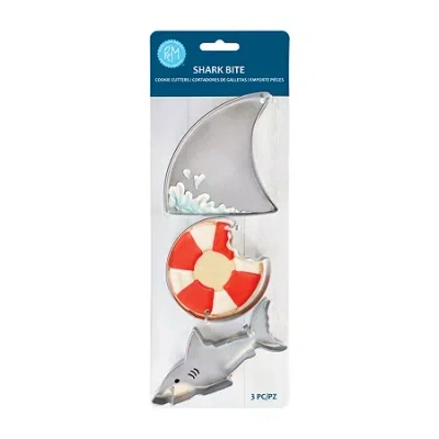 R&m International Llc Shark Bite 3-pc. Cookie Cutters In Silver