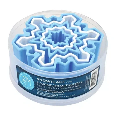 R&m International Llc Snowflake 5-pc. Cookie Cutters In Multi