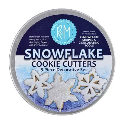 R&m International Llc Snowflake 5-pc. Cookie Cutters In Silver
