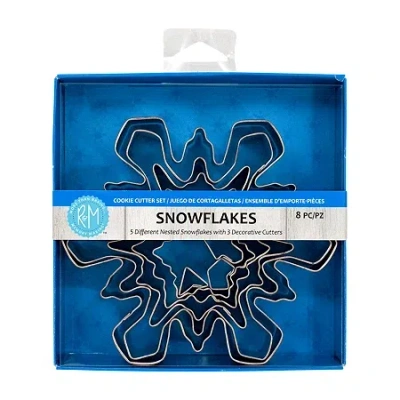 R&m International Llc Snowflake 8-pc. Cookie Cutters In Silver