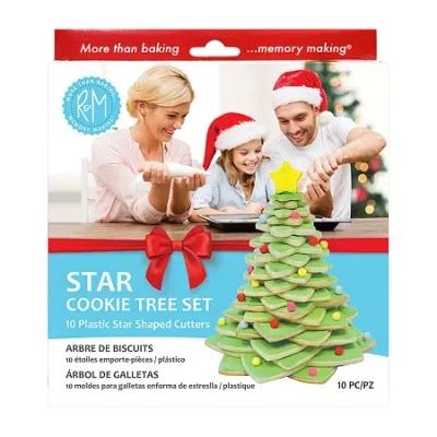 R&m International Llc Star Tree 10-pc. Cookie Cutter Set In Green