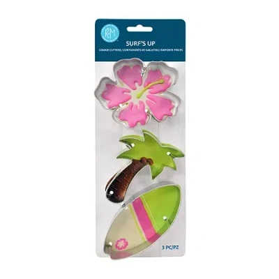 R&m International Llc Surf's Up 3-pc. Cookie Cutters In Multi
