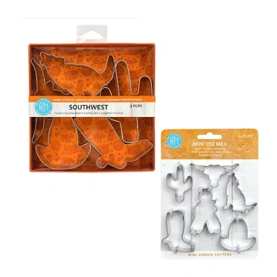 R&m International Llc Tex Mex Southwest 11-pc. Cookie Cutter Bundle In Silver