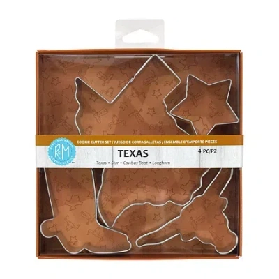 R&m International Llc Texas State 4-pc. Cookie Cutters In Silver